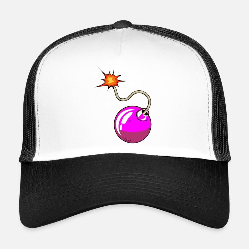 bomb meche drawing flame Trucker Cap