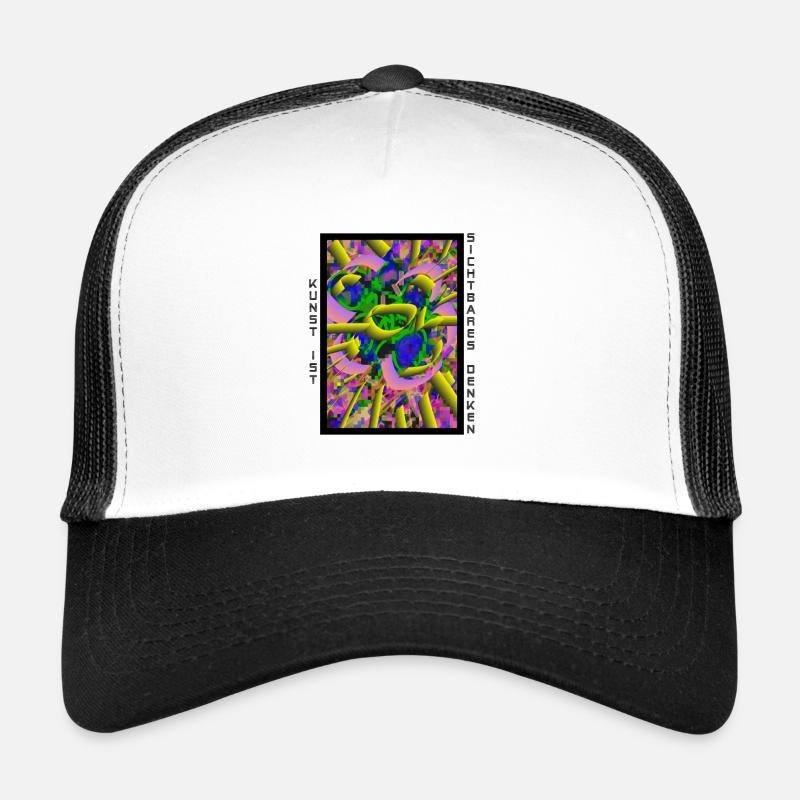 Kunst ist sichtbares Denken - 1 - Trucker Cap - Weiß/Schwarz