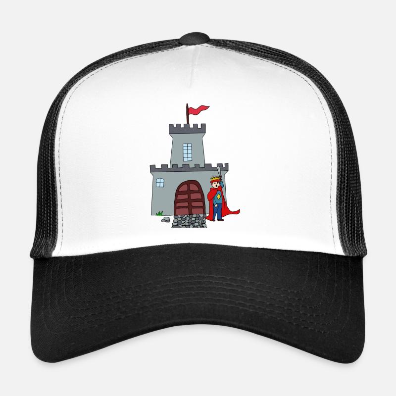 Knight and castle - Trucker Cap - white/black