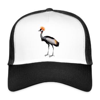 Grue - Casquette trucker  - blanc/noir - Devant