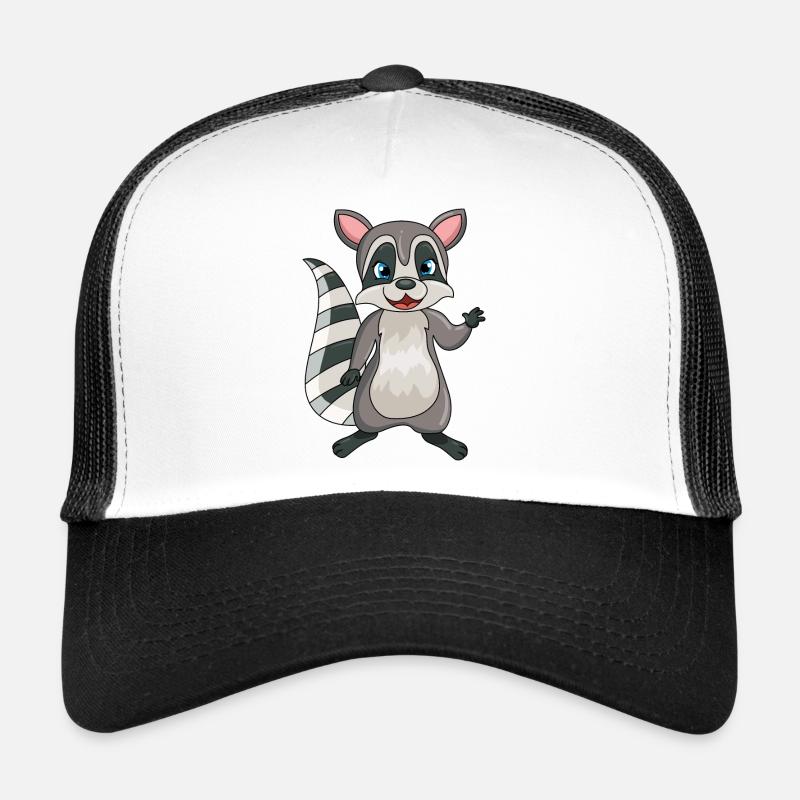 Waschbär - Trucker Cap - Weiß/Schwarz