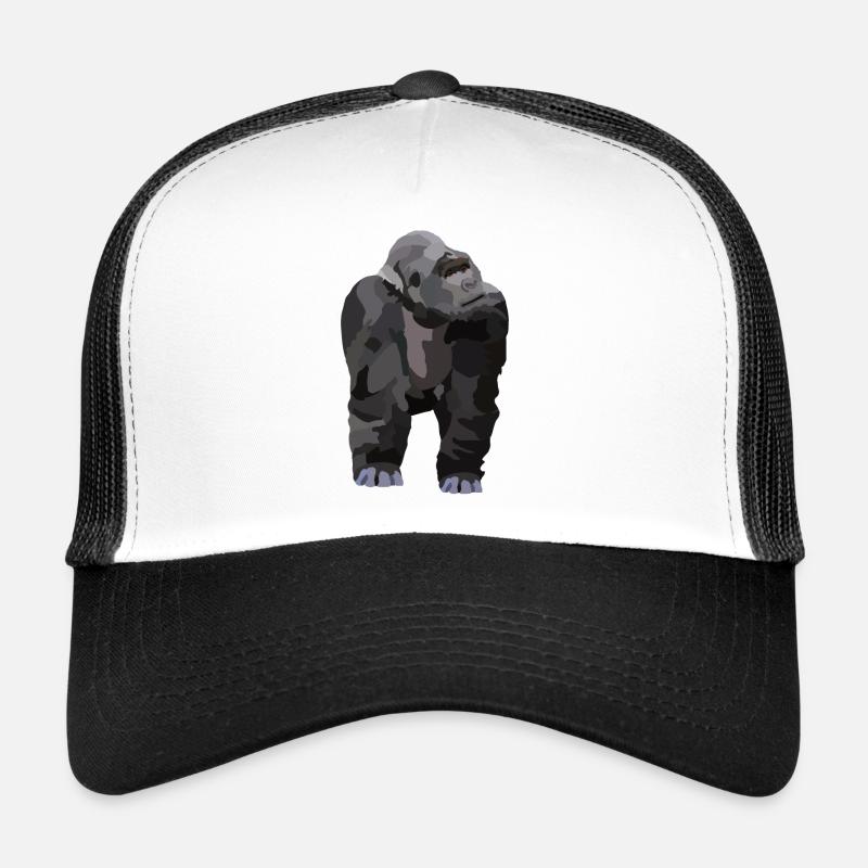 Gio, der Gorilla - Trucker Cap - Weiß/Schwarz