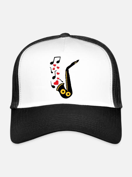Saxophone sheet music 1 two-tone - Trucker Cap - white/black - Front