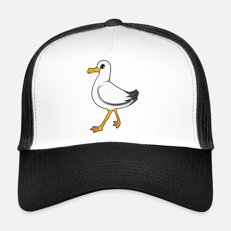 La mouette - Casquette trucker  - blanc/noir