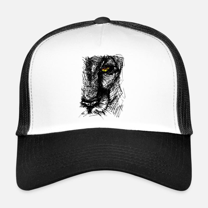 Löwin - Trucker Cap - Weiß/Schwarz