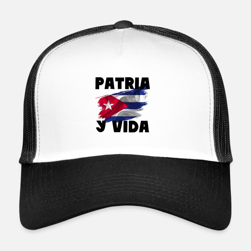 PATRIA Y VIDA Drapeau Cubain Cuba Libre Casquette trucker 