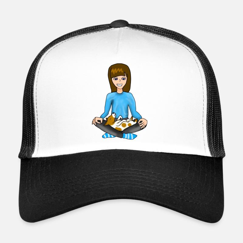 Meditating with your dog - Trucker Cap - white/black