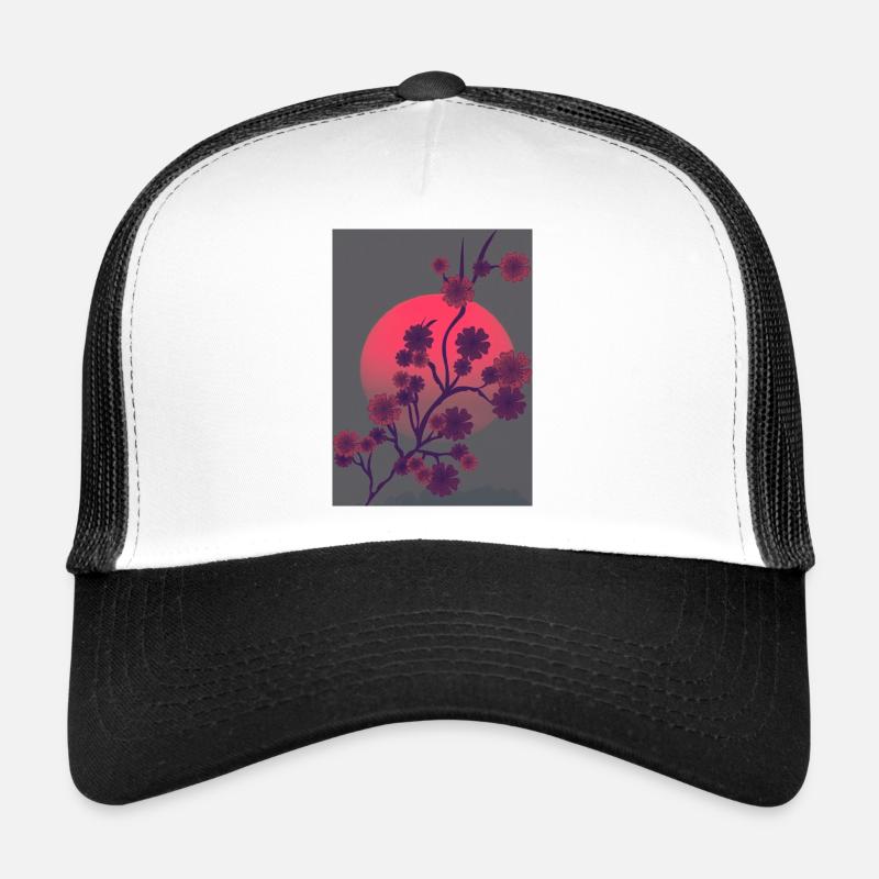 Kirschblüten im Blutmond Trucker Cap