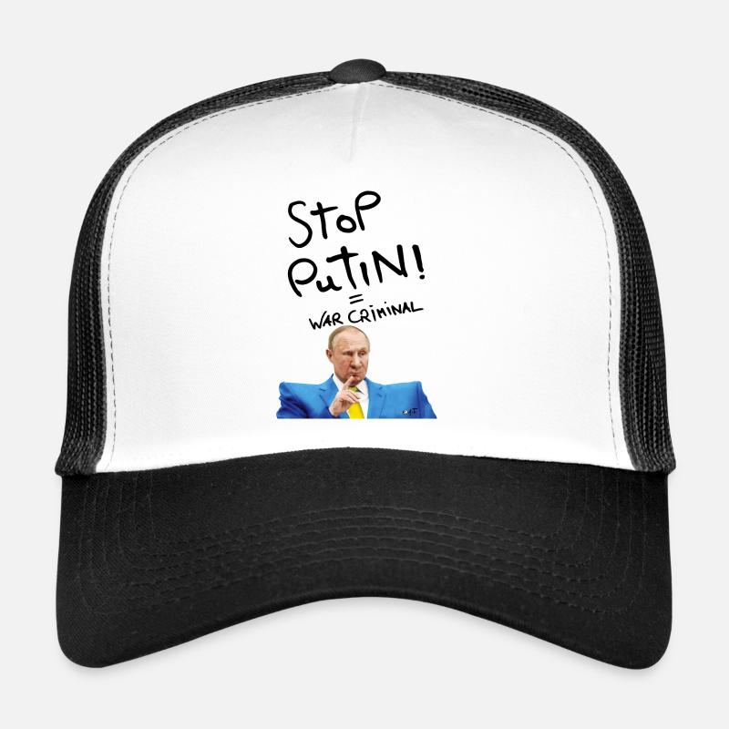 putin War Criminal - Krieg stoppen! Trucker Cap