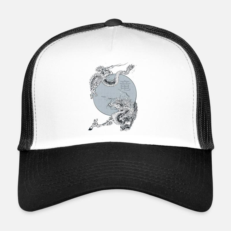 Japanese Dragon - Trucker Cap - Weiß/Schwarz