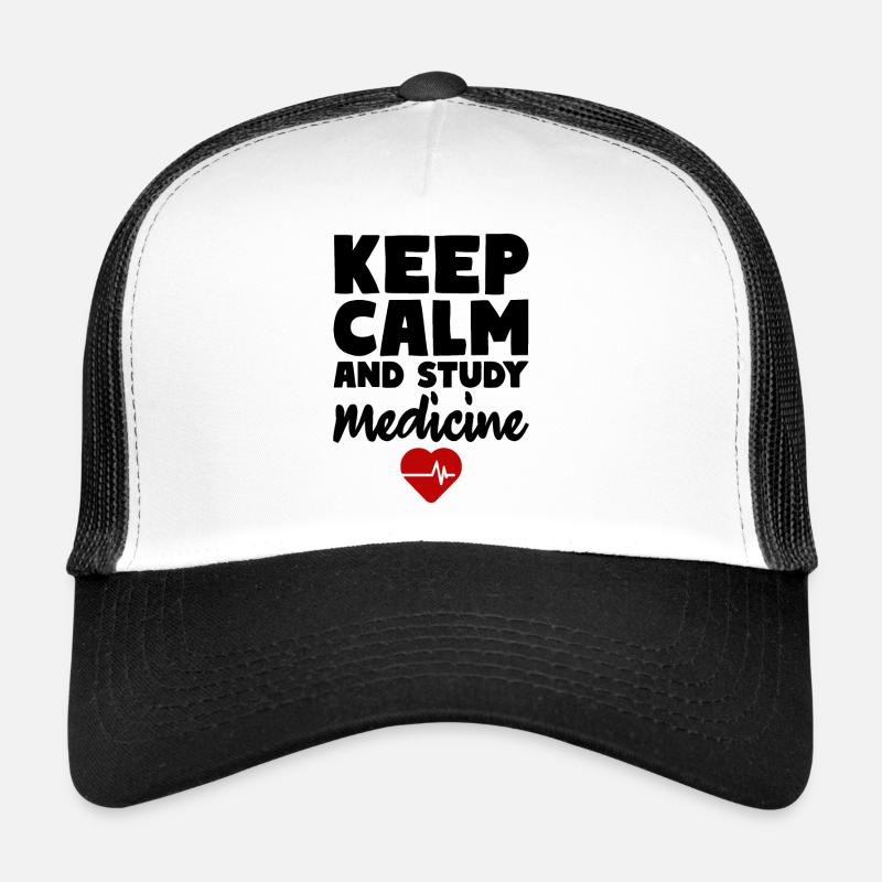 Keep Calm And Study Medicine Trucker Cap