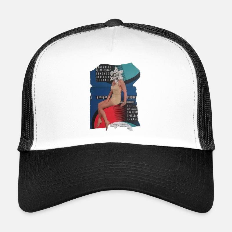 happy picture spread - Trucker Cap - white/black