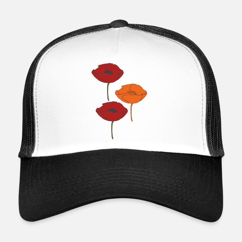 coquelicots et orange Casquette trucker 