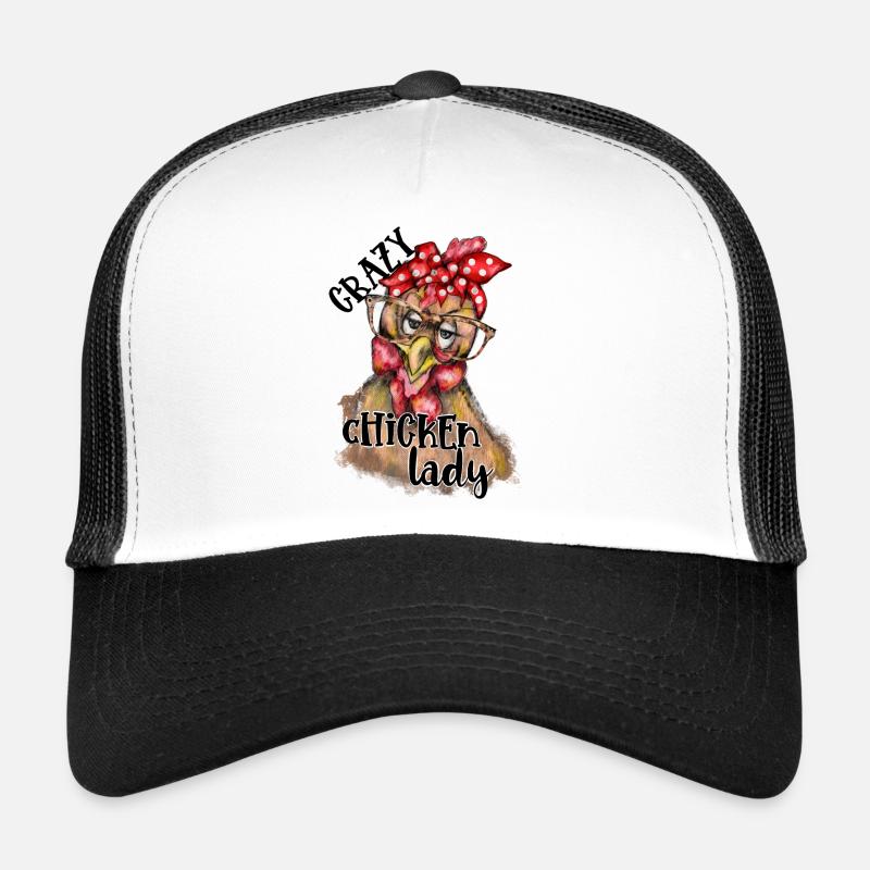 Crazy chicken lady Drôle de conception de ferme Casquette trucker 