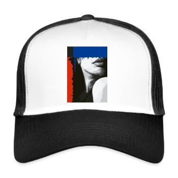 Surrealistische Malerei - Trucker Cap - Weiß/Schwarz - Vorne