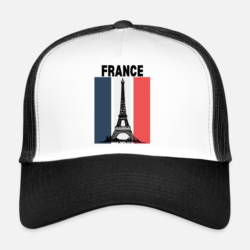 France- Eiffel Tower - Trucker Cap - white/black