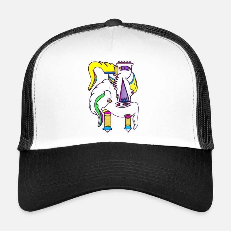 Einhorn Gockel - Trucker Cap - Weiß/Schwarz