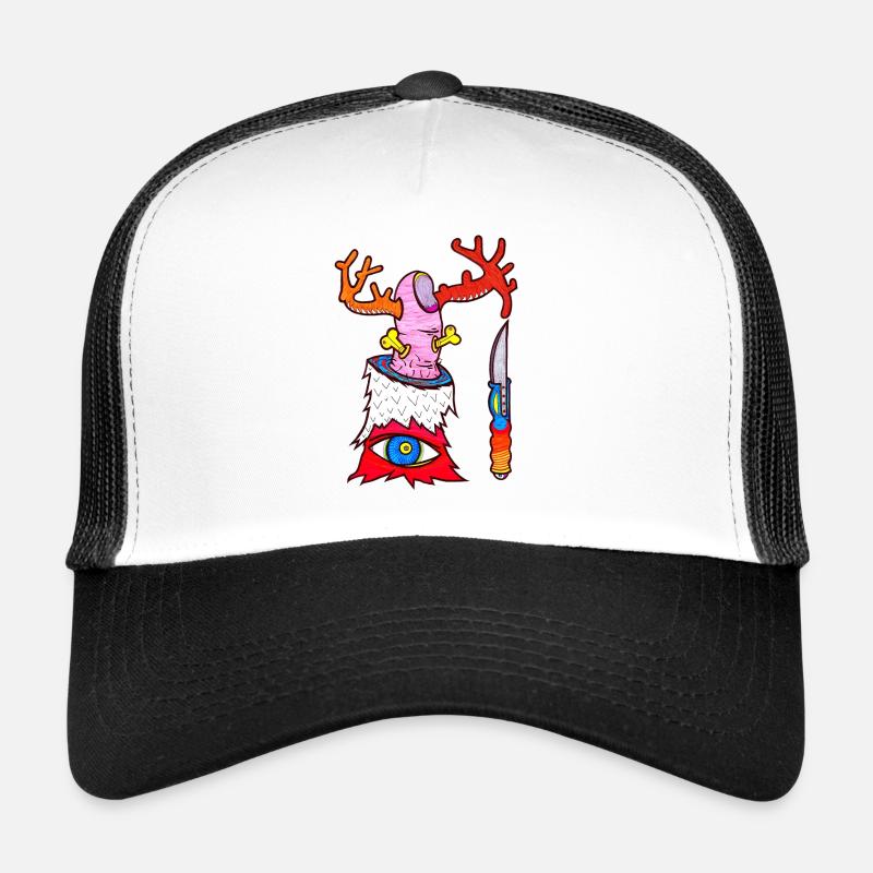 Hirschfänger - Trucker Cap - Weiß/Schwarz