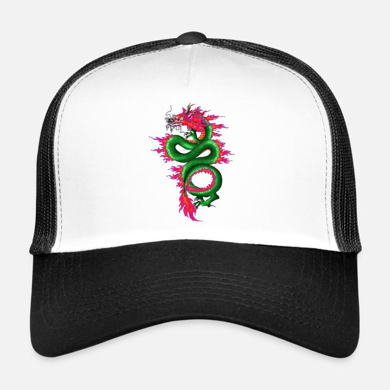 Rose Vert Dragon Casquette trucker 