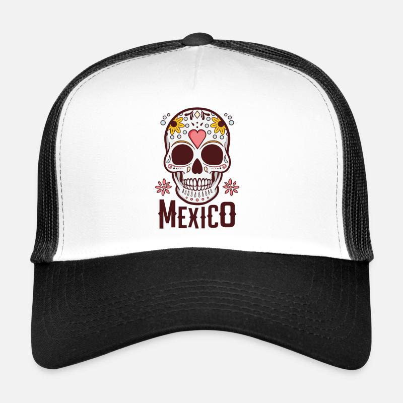 Sugar Skull Mexico Trucker Cap