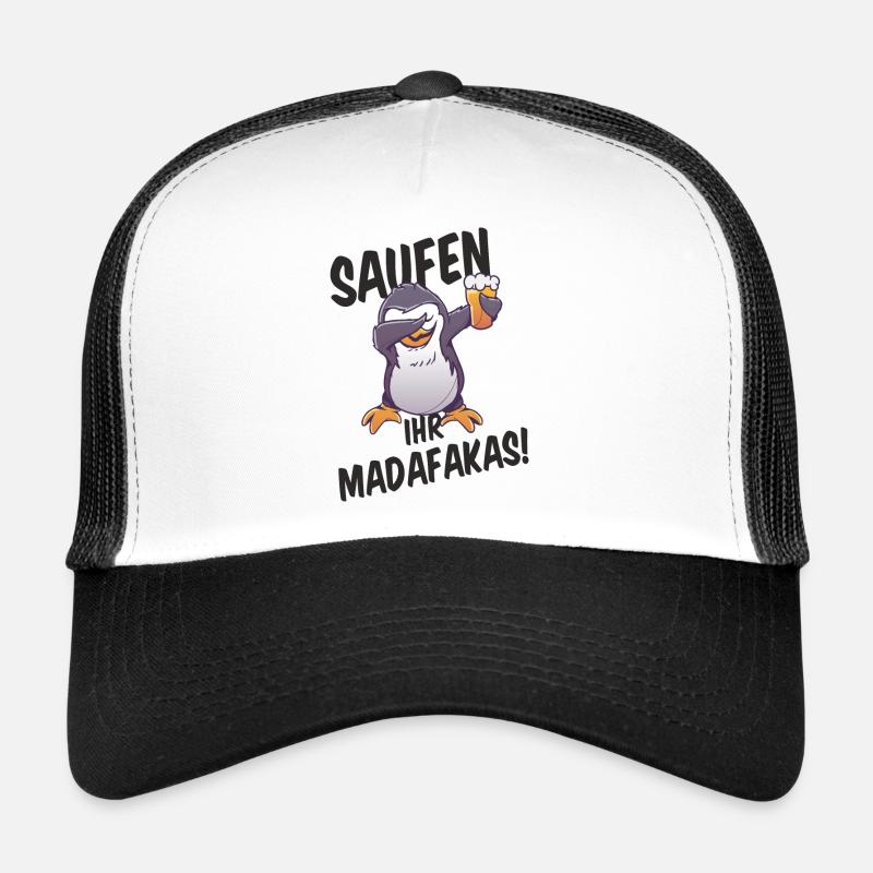 Dabbing Pinguin saufen Trinkspruch Trucker Cap