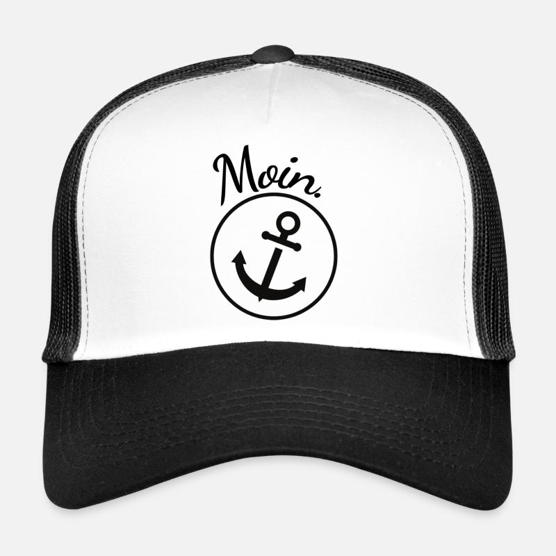 Moin. - Trucker Cap - Weiß/Schwarz