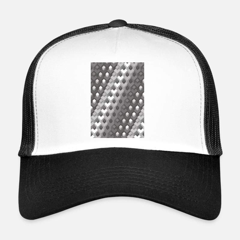 Dégradé de niveaux de gris Virage à gauche Casquette trucker 
