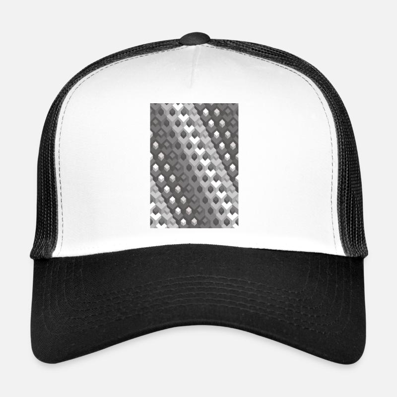 Grayscale gradient Turn right Trucker Cap