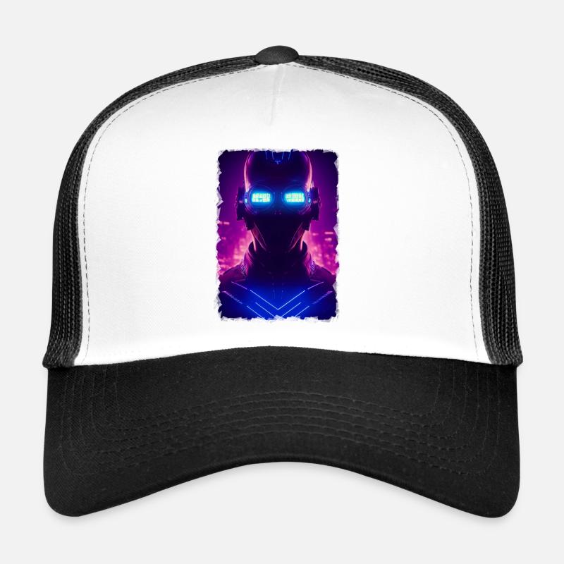 Sci-Fi Neonpunk Trucker Cap