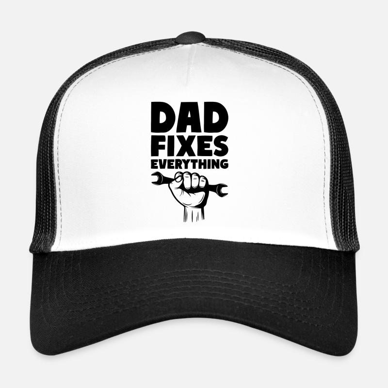 Dad Fixes Everything Reparieren Papa Vater Trucker Cap
