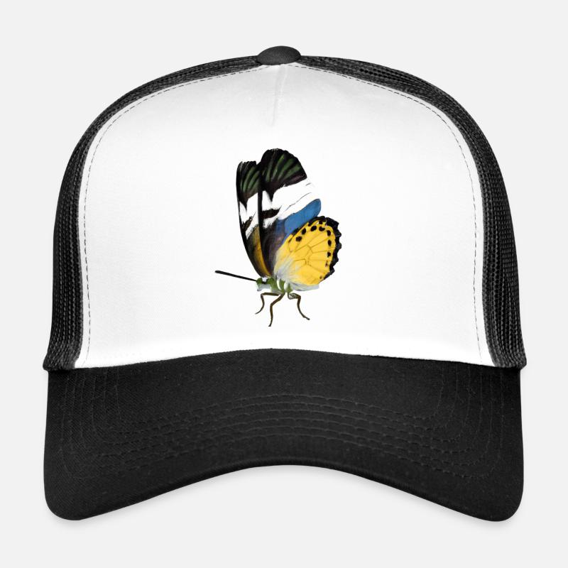 papillon Illustration - Casquette trucker  - blanc/noir