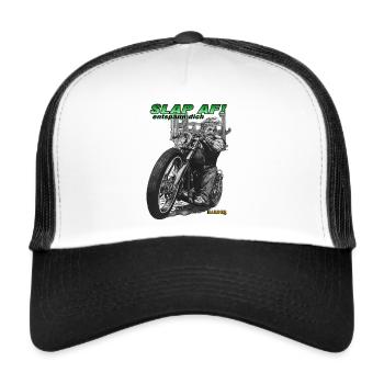 Slap AF - Détendez-vous - Casquette trucker  - blanc/noir - Devant