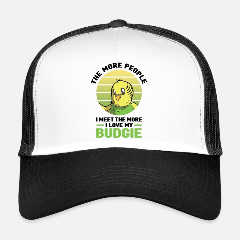 Wellensittich - Trucker Cap - Weiß/Schwarz