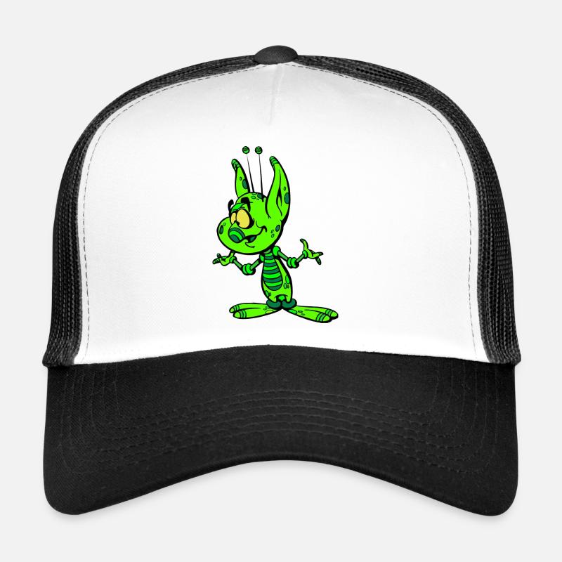 Marsi das grüne Marsmännchen - Trucker Cap - Weiß/Schwarz