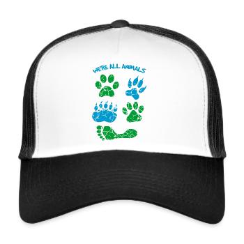 We Are All Animals par United Vegans - Casquette trucker  - blanc/noir - Devant