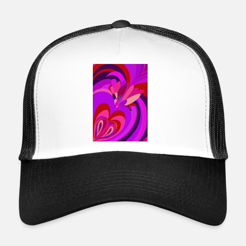 Psychedelisches Herz Trucker Cap
