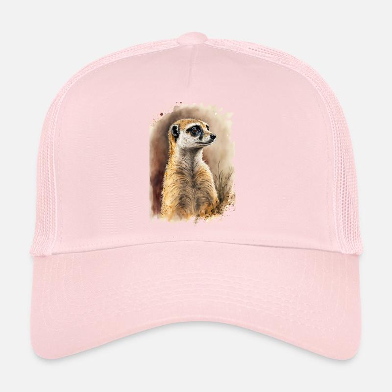 Aquarelles de suricates mignonnes Casquette trucker 