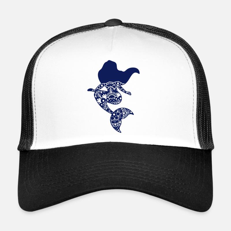 Meerjungfrau 1 - Trucker Cap - Weiß/Schwarz