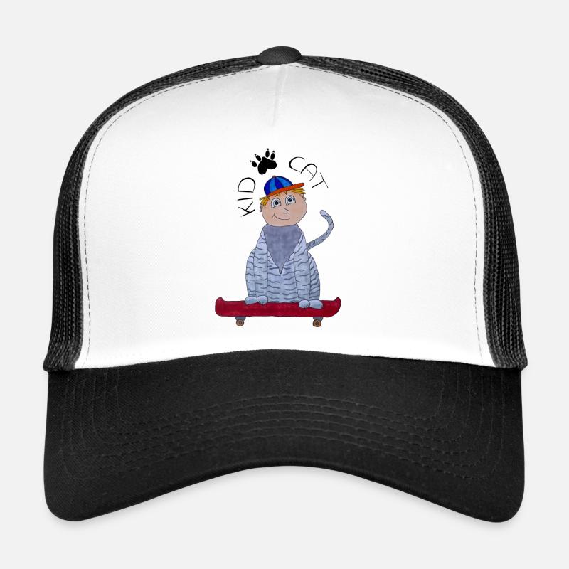 KidCat - Trucker Cap - white/black