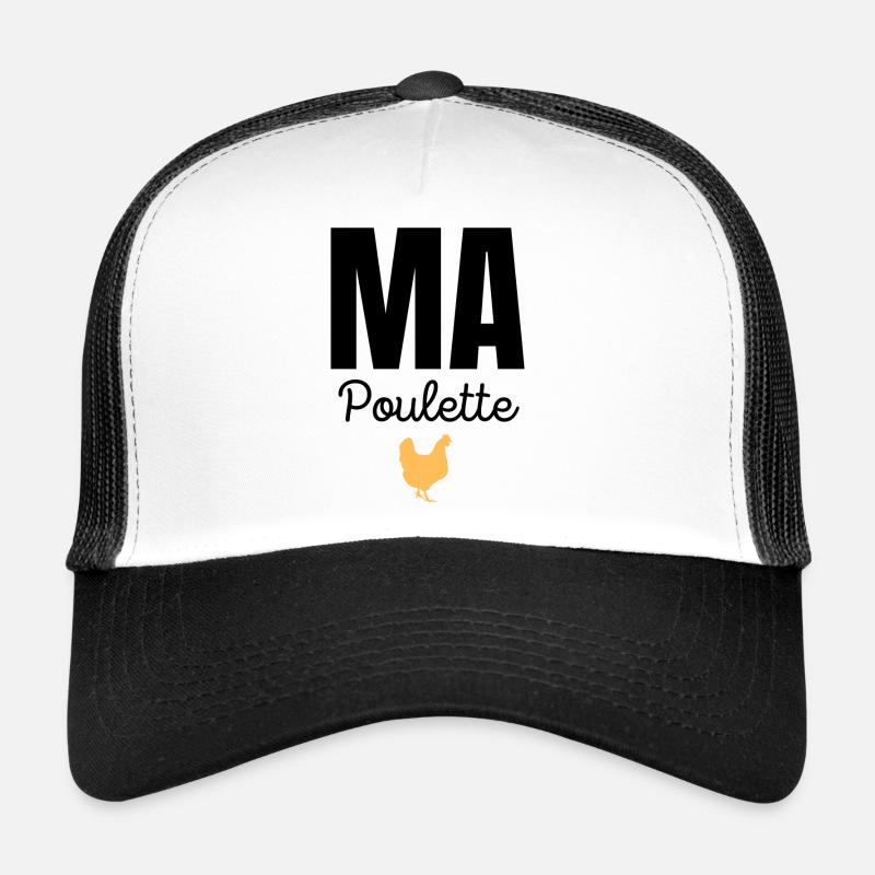ma poulette - Casquette trucker  - blanc/noir