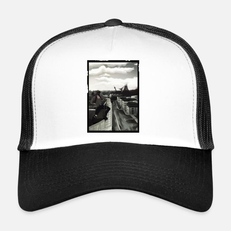 Post-apocalyptic Paris - Trucker Cap - white/black