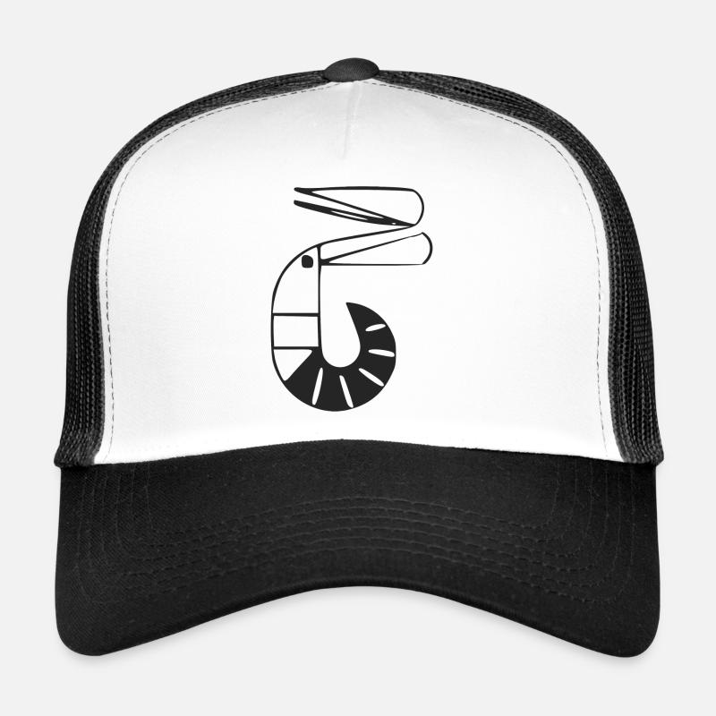 Stylized shrimp Trucker Cap