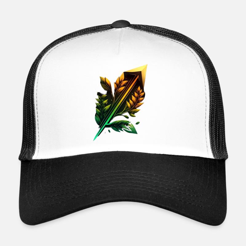 Feder 3 - Trucker Cap - Weiß/Schwarz