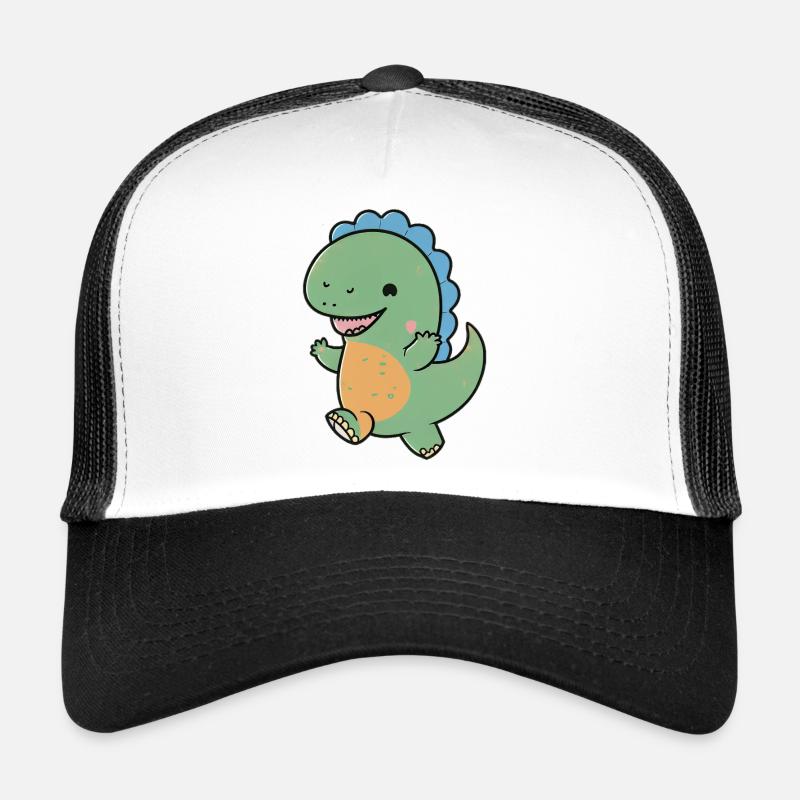 Kawaii Mignon Heureux Coloré Dino Dancing Casquette trucker 