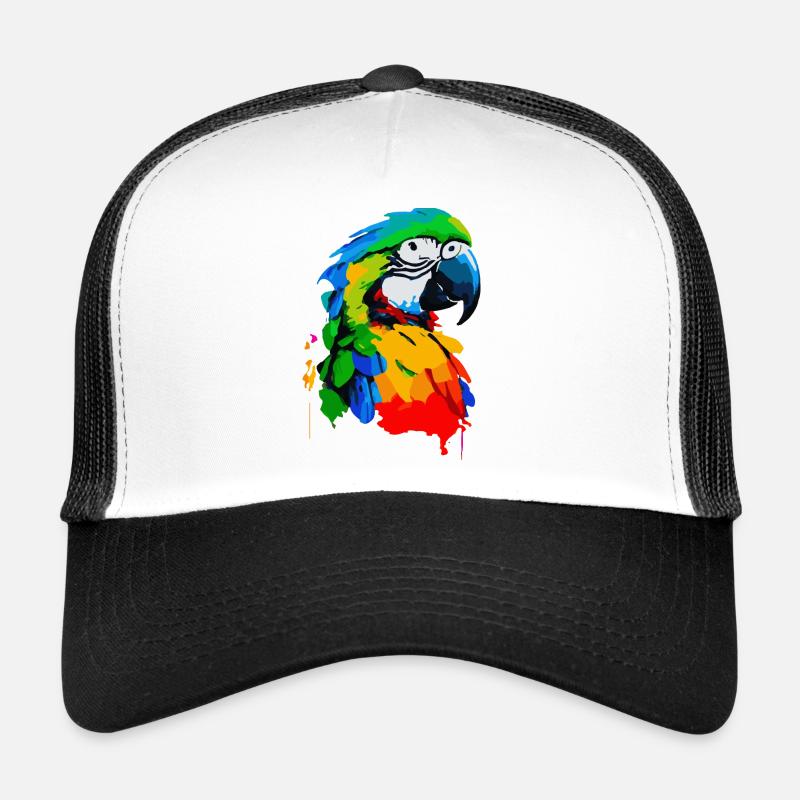 Öl-Malerei eines bunten Papageis Trucker Cap