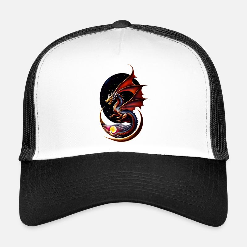 Night Dragon - Trucker Cap - white/black