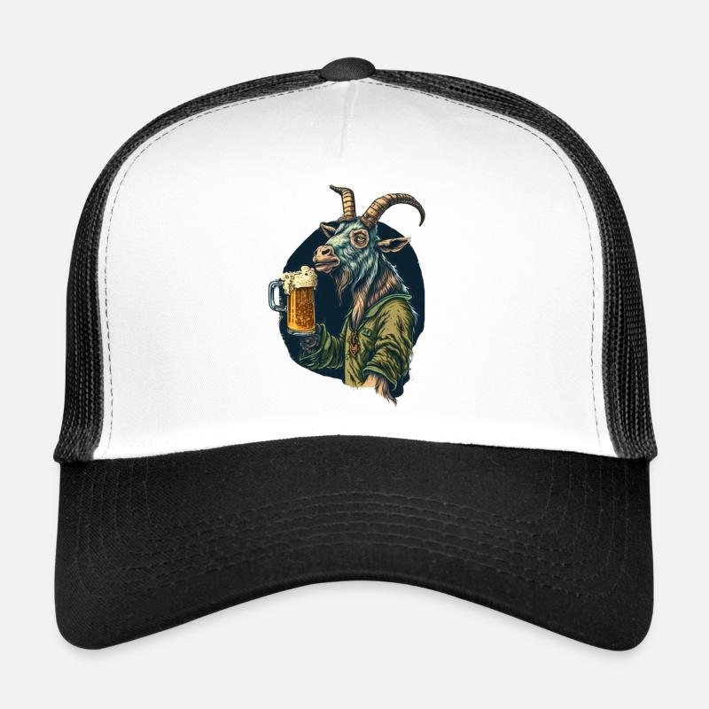 Lustiger Bock mit Bier Trucker Cap