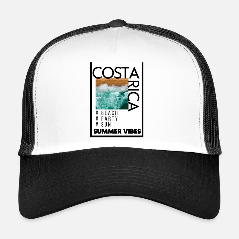 Costa Rica Design - Trucker Cap - white/black