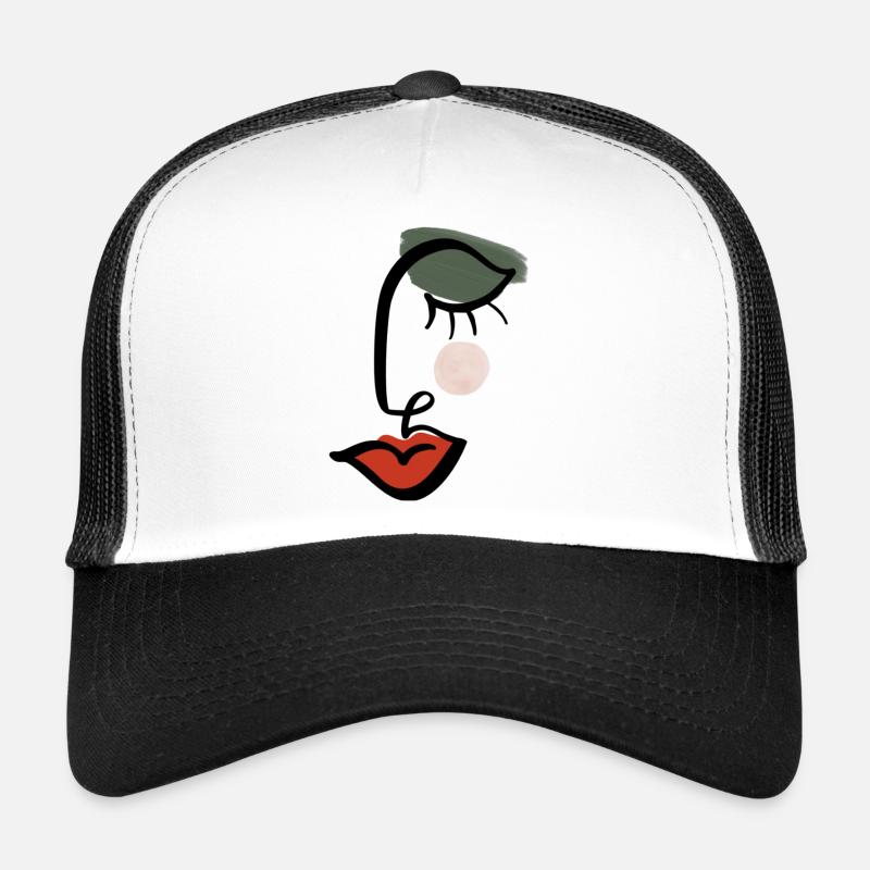 Abstraktes Gesicht einer Frau Trucker Cap