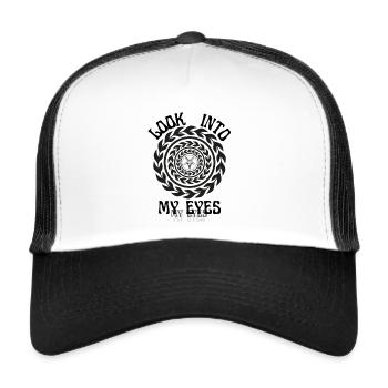Regarde-moi dans les yeux - Casquette trucker  - blanc/noir - Devant